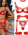 Hollow Steel Support Sexy Lingerie (One Set)