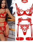 Hollow Steel Support Sexy Lingerie (One Set)