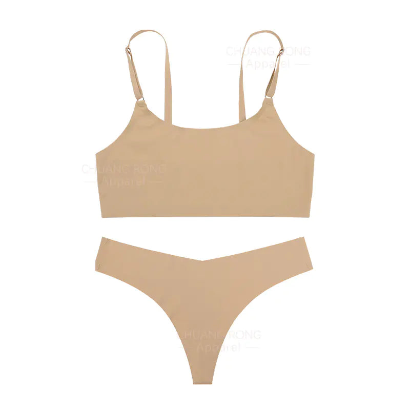 Seamless Bra and Camisole Set for Women, Breathable