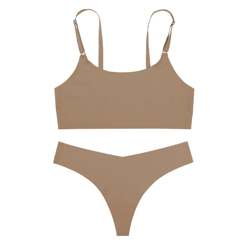 Seamless Bra and Camisole Set for Women, Breathable